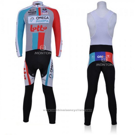 2011 Maillot Cyclisme Omega Pharma Lotto Manches Longues et Cuissard Beige Manches Courtes et Cuissard